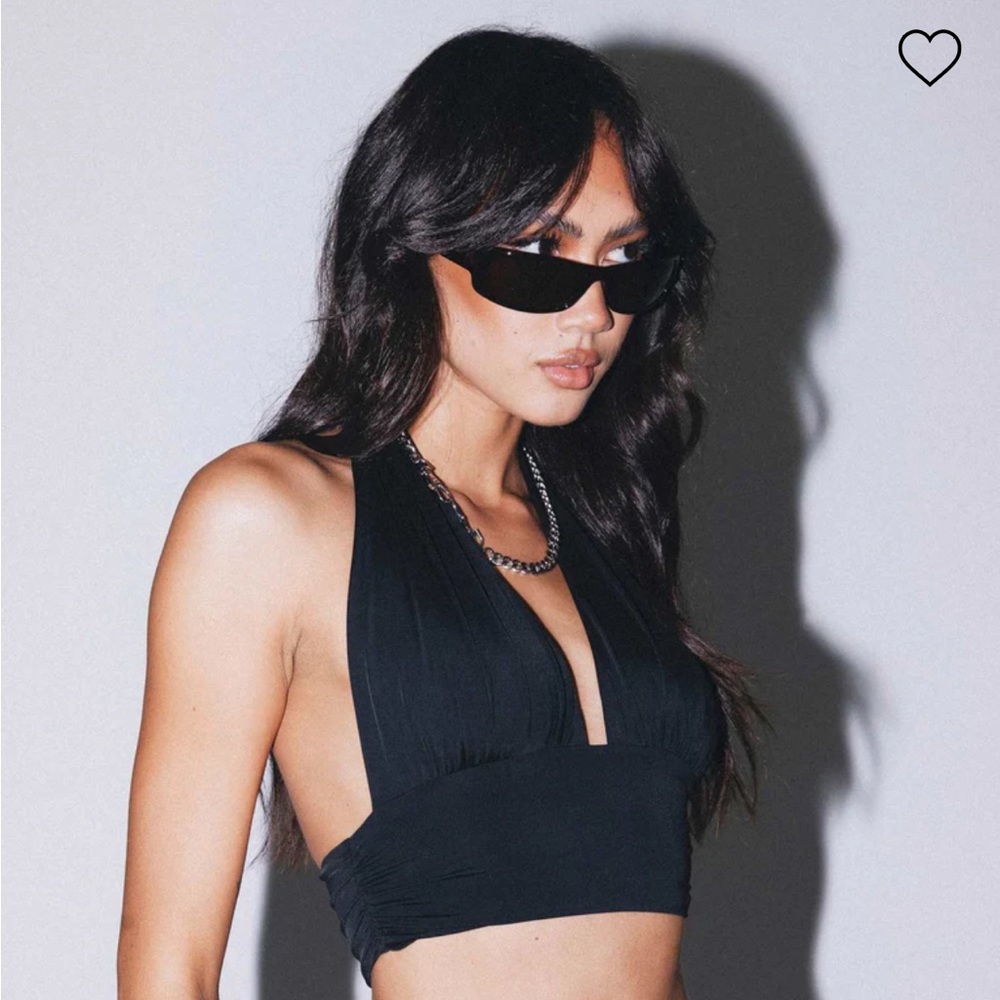 Black halter top